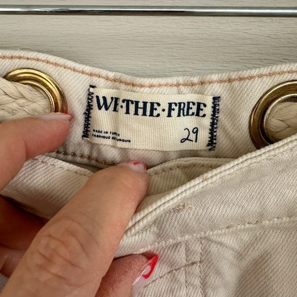 We The Free Cream Pants with Rope Detail - Picture 4 of 7